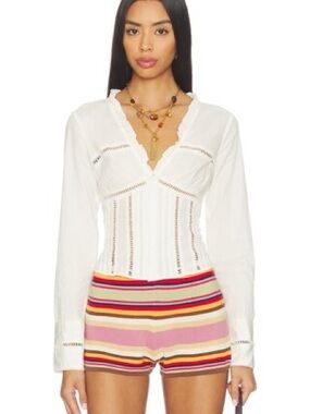 Free People Frankie Long Sleeve Corset Top